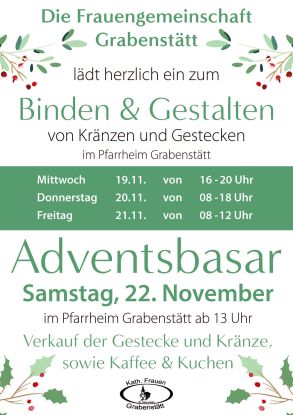 Adventsbasar, © ©Frauengemeinschaft Grabenstätt Adventsbasar, © ©Frauengemeinschaft Grabenstätt
