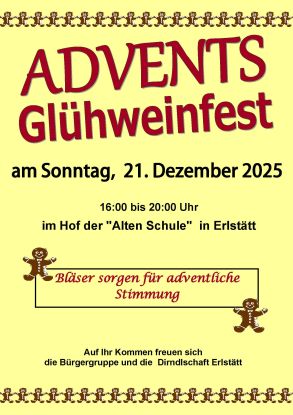 Adventsglühweinfest Bürgergruppe und Dirndlschaft 2025, © Bürgergruppe und Dirndlschaft Erlstätt Adventsglühweinfest Bürgergruppe und Dirndlschaft 2025, © Bürgergruppe und Dirndlschaft Erlstätt