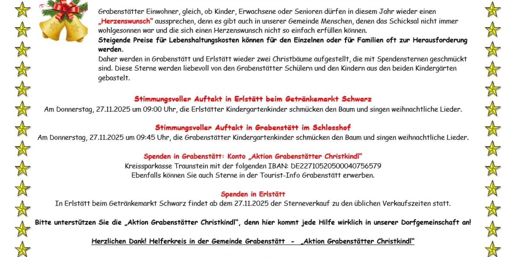 Grabenstätter Christkindl, © ©Grabenstätter Helferkreis Grabenstätter Christkindl, © ©Grabenstätter Helferkreis