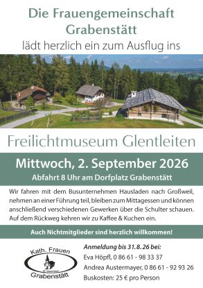 Kath. Frauengemeinschaft Grabenst&auml;tt: Tagesausflug zum Freilichtmuseum Glentleiten