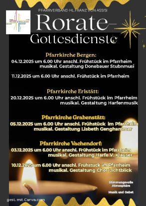 Plakat Rorate, © ©Pfarrverband Hl. Franz von Assisi