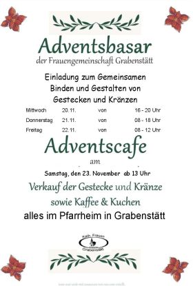 Adventsbasar, © Frauengemeinschaft Grabenstätt