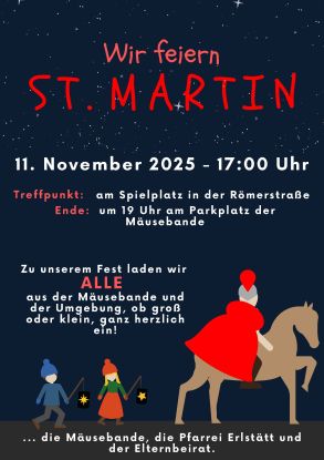 Plakat St. Martin 2025, © ©Mäusebande, Pfarrei Erlstätt, Elternbeirat