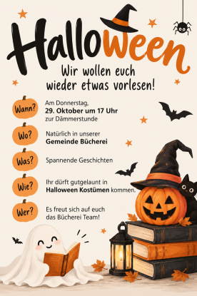 Gemeindeb&uuml;cherei: Vorleseabend  "Halloween"