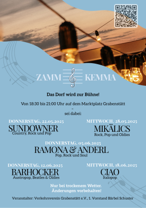zamm kemma - Musikabend Plakat(A3) (1), © ©Tourist-Information Grabenstätt